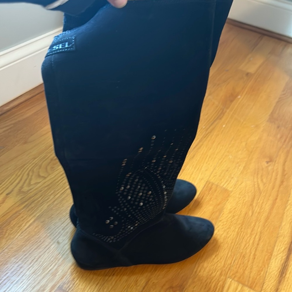 Diesel tall suede boots